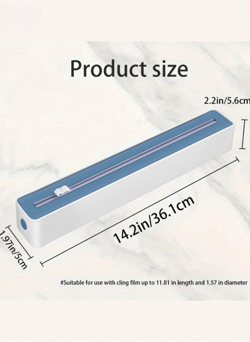 Valiant Glow Refillable Suction-Base Cling Film Dispenser (with Bi-Directional Slide Cutter) | 2-in-1 Design: Cling Film + Foil Dispenser | Strong Suction Base for Ultra-Stable Kitchen Counter Use | Effortless Bi-Directional Cutting—A Kitchen & Meal Prep Essential Must-Have for Home & Restaurant - Image 2